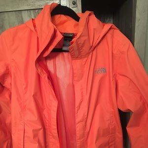 Peach North Face Revolve rain jacket, size L